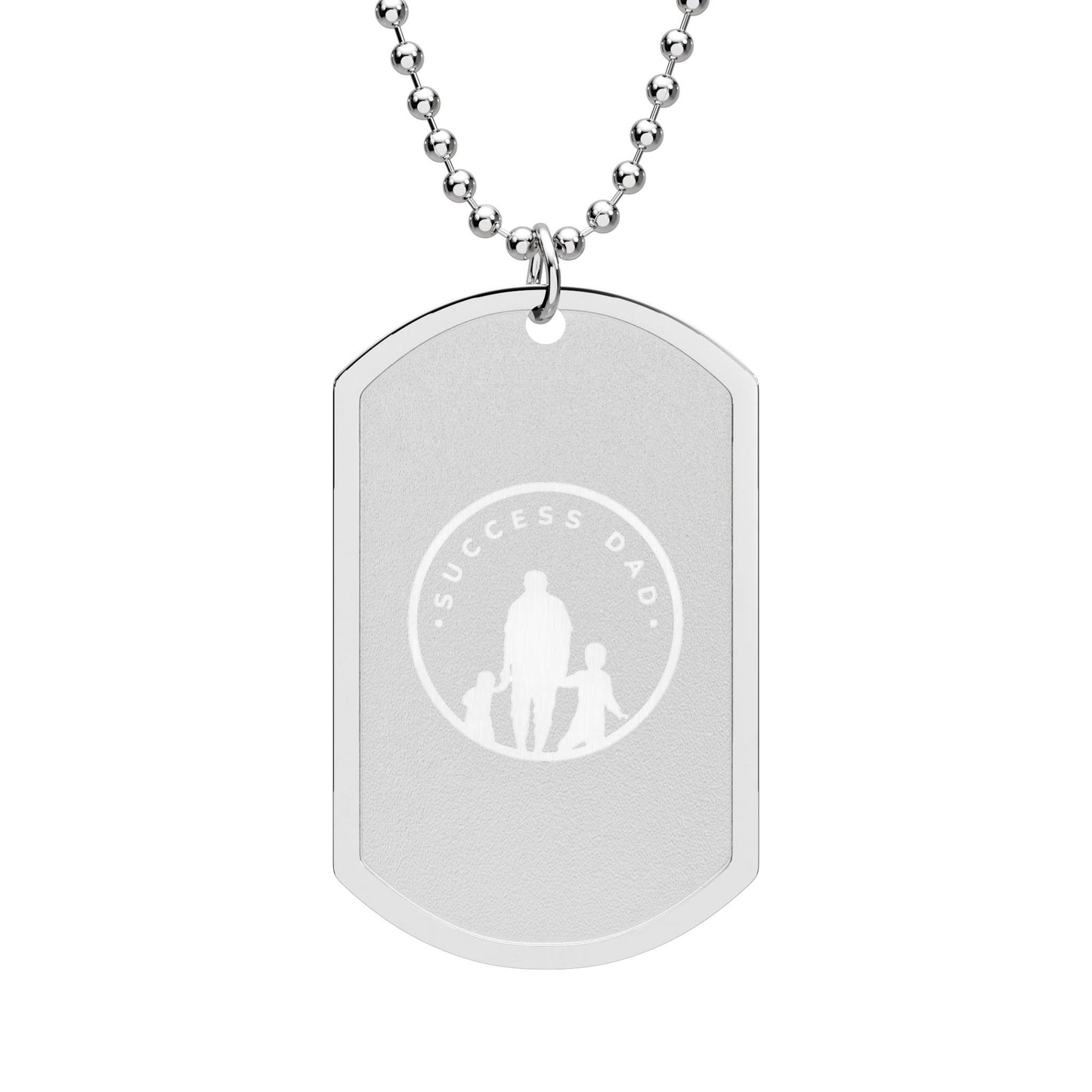 Success Dad Dog Tag with Chain