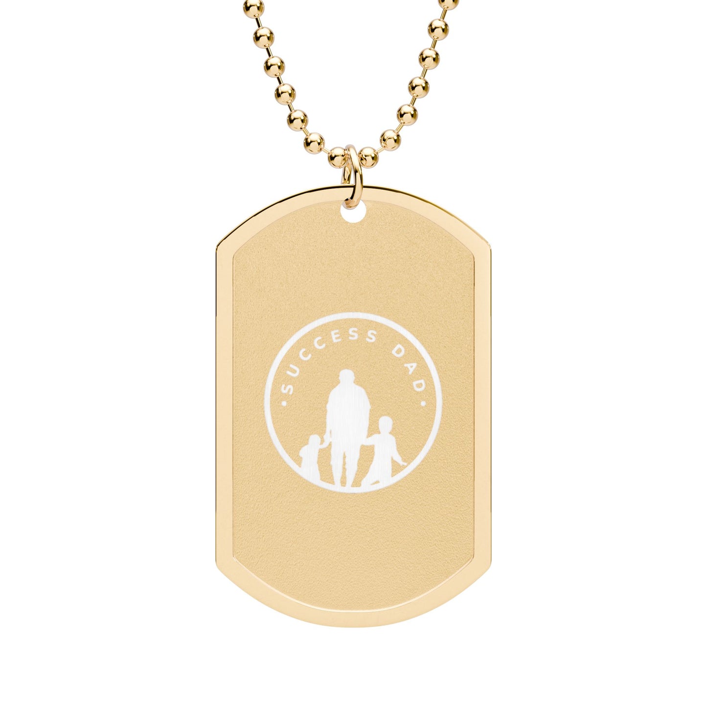 Success Dad Dog Tag with Chain