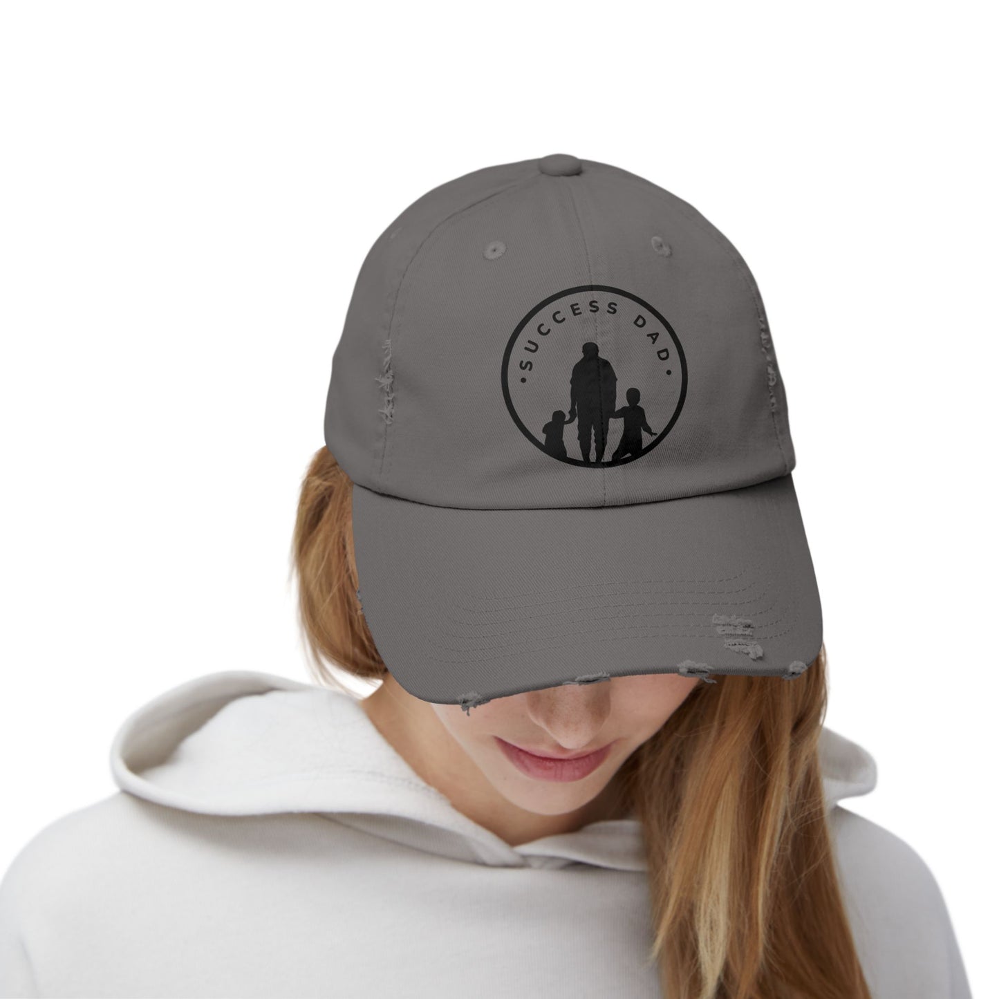 #1 Success Dad Distressed Cap celebrates, empowers, and honors the true essence of fatherhood.