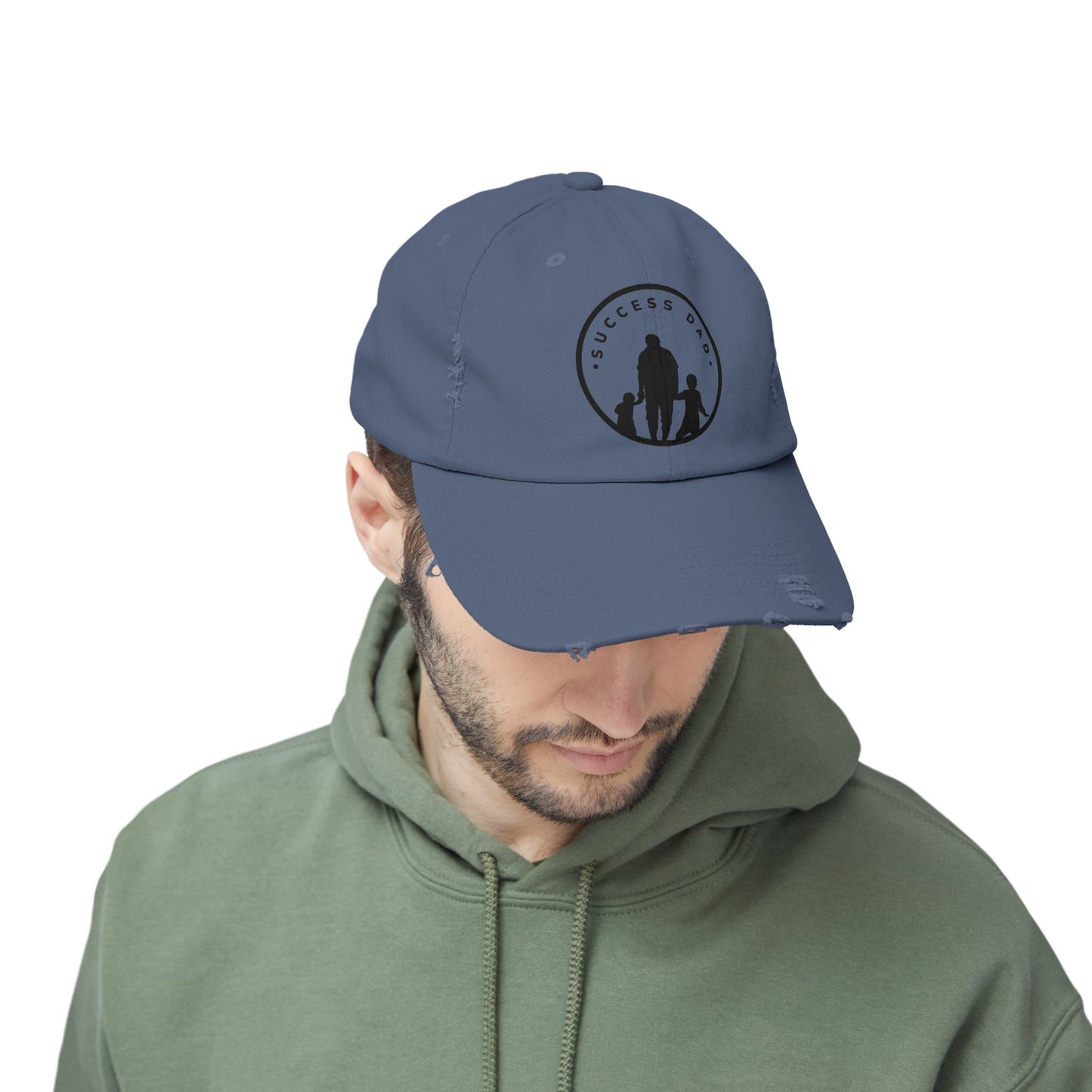 #1 Success Dad Distressed Cap celebrates, empowers, and honors the true essence of fatherhood.