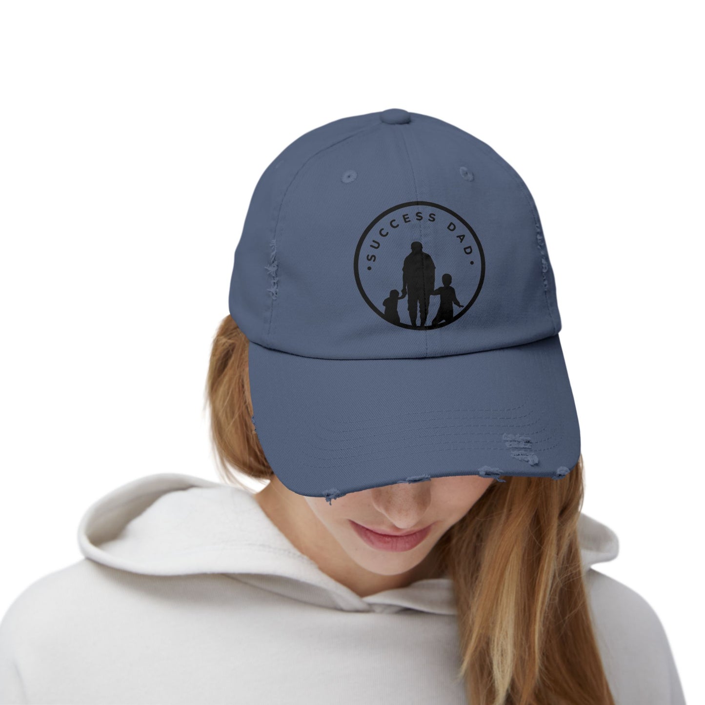 #1 Success Dad Distressed Cap celebrates, empowers, and honors the true essence of fatherhood.